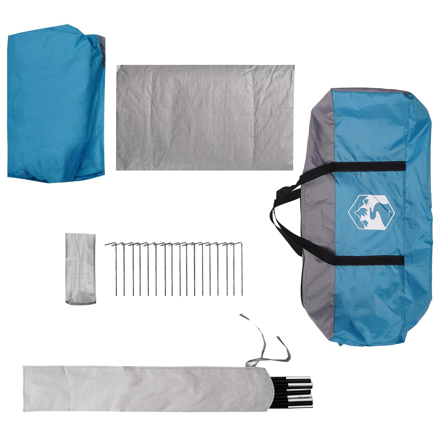vidaXL Tunnel Tent Blue 361 x 235 x 147 cm