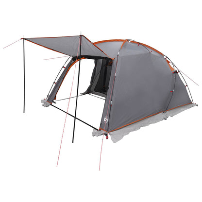 vidaXL Tunnel Tent Grey and Orange 361 x 235 x 147 cm
