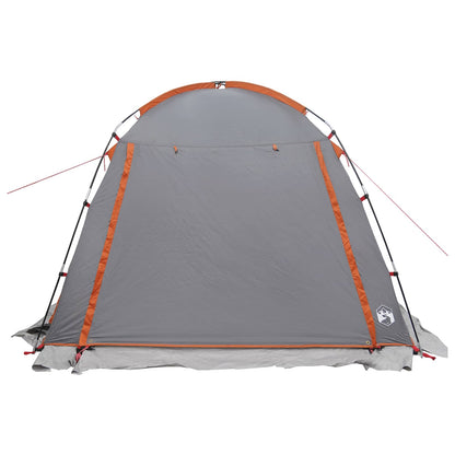 vidaXL Tunnel Tent Grey and Orange 361 x 235 x 147 cm