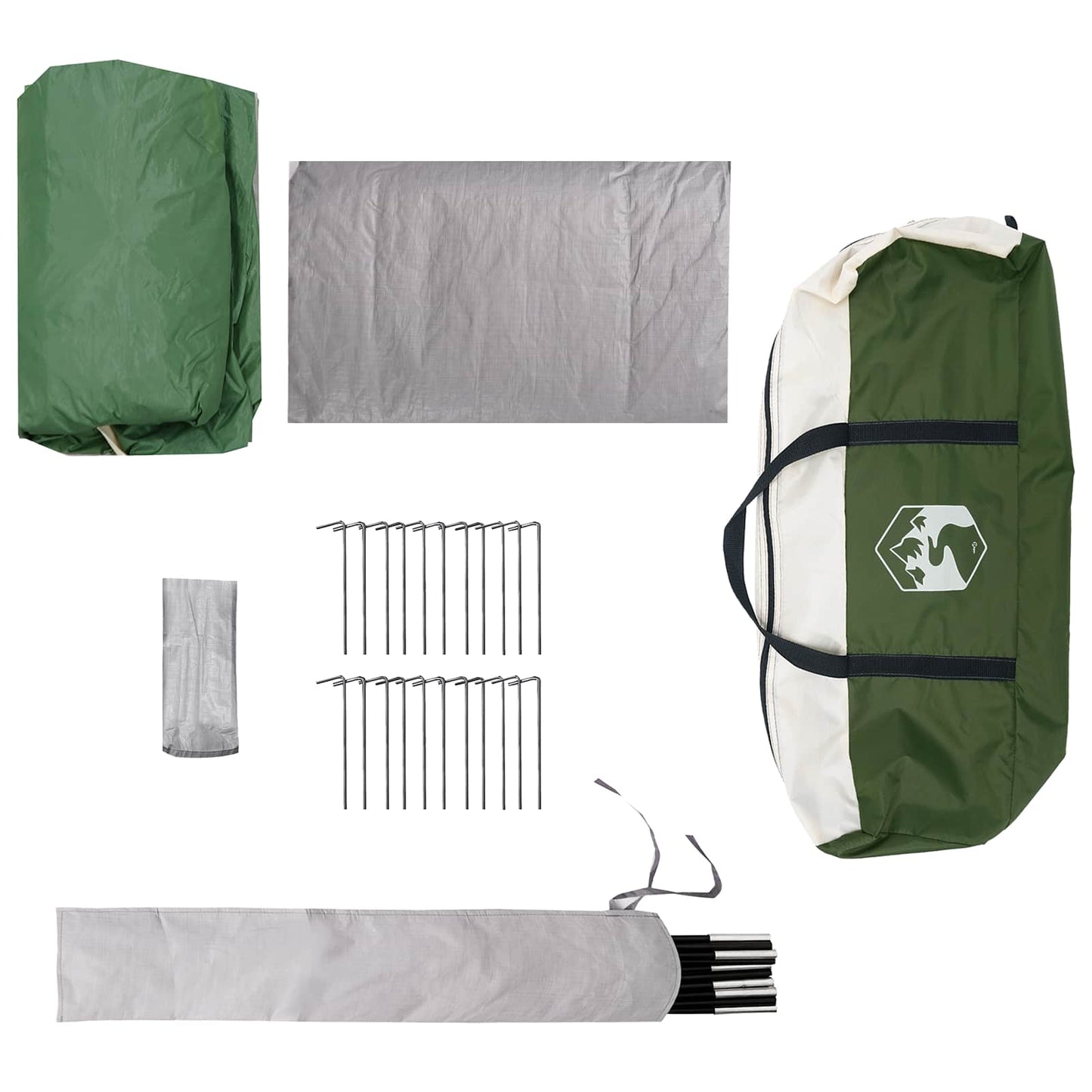 vidaXL Tunnel Tent Green 520 x 260 x 175 cm