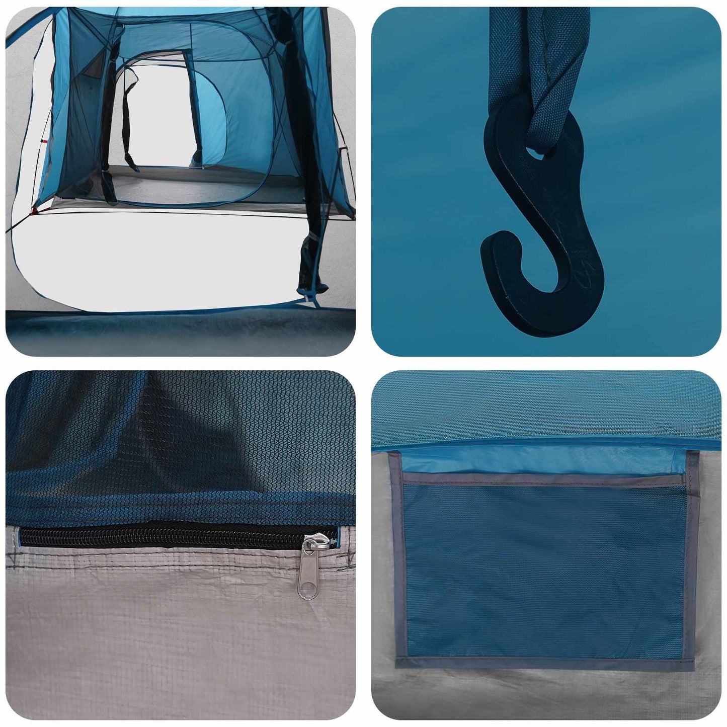 vidaXL Tunnel Tent 520 x 260 x 175 cm Blue