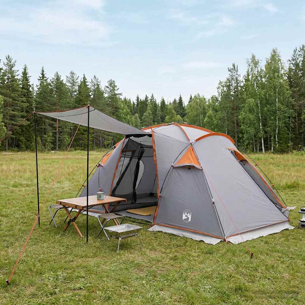 vidaXL Tunnel Tent 520 x 260 x 175 cm Grey and Orange