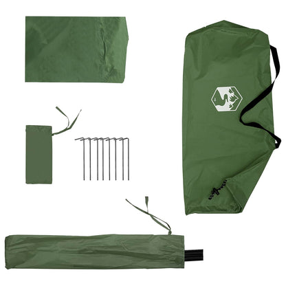 vidaXL 2-in-1 Rain Poncho with Hood Green 262 x 126 x 130 cm