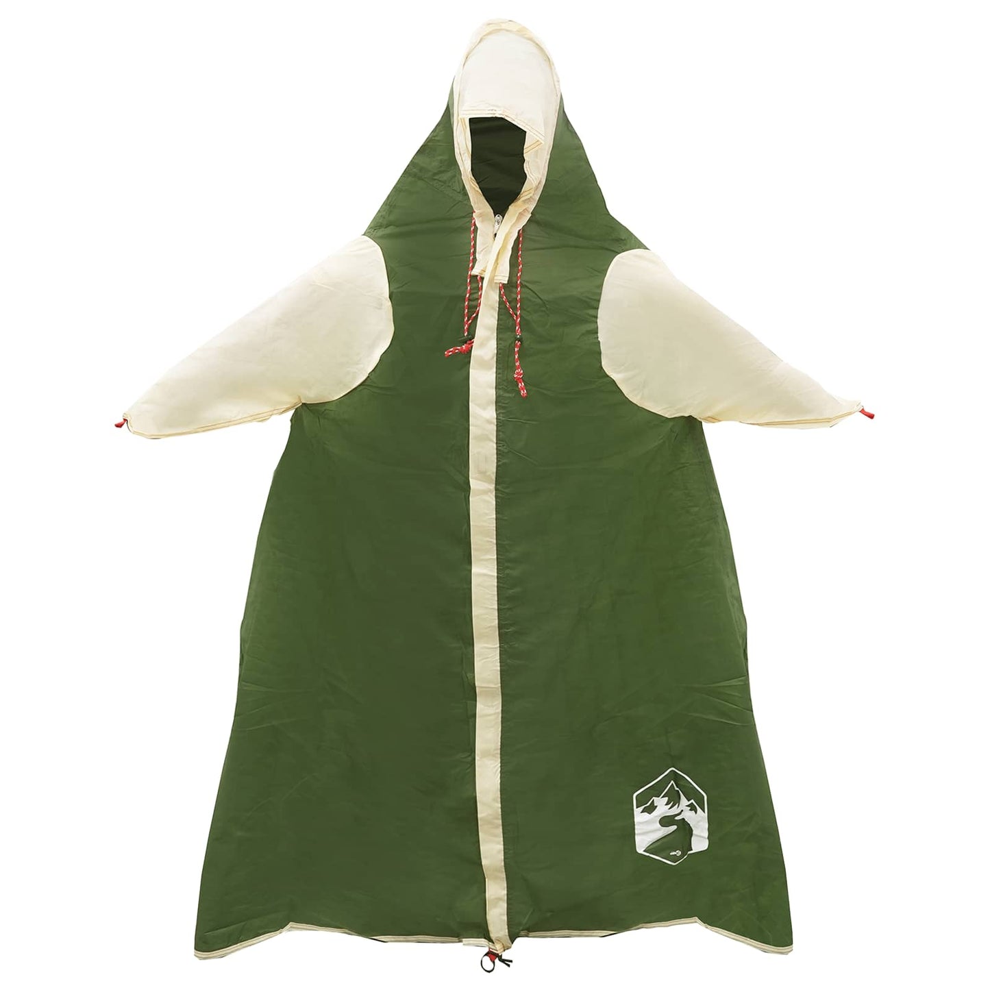 vidaXL 2-in-1 Rain Poncho with Hood Green 262 x 126 x 130 cm
