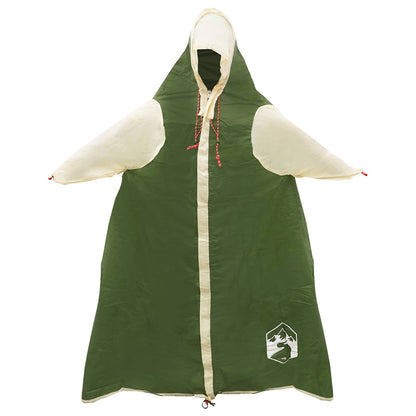 vidaXL 2-in-1 Rain Poncho with Hood Green 262 x 126 x 130 cm