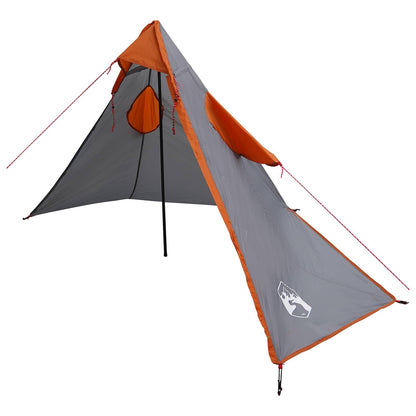 vidaXL 2-in-1 Rain Poncho with Hood Grey and Orange 262 x 126 x 130 cm