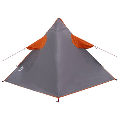 vidaXL 2-in-1 Rain Poncho with Hood Grey and Orange 262 x 126 x 130 cm