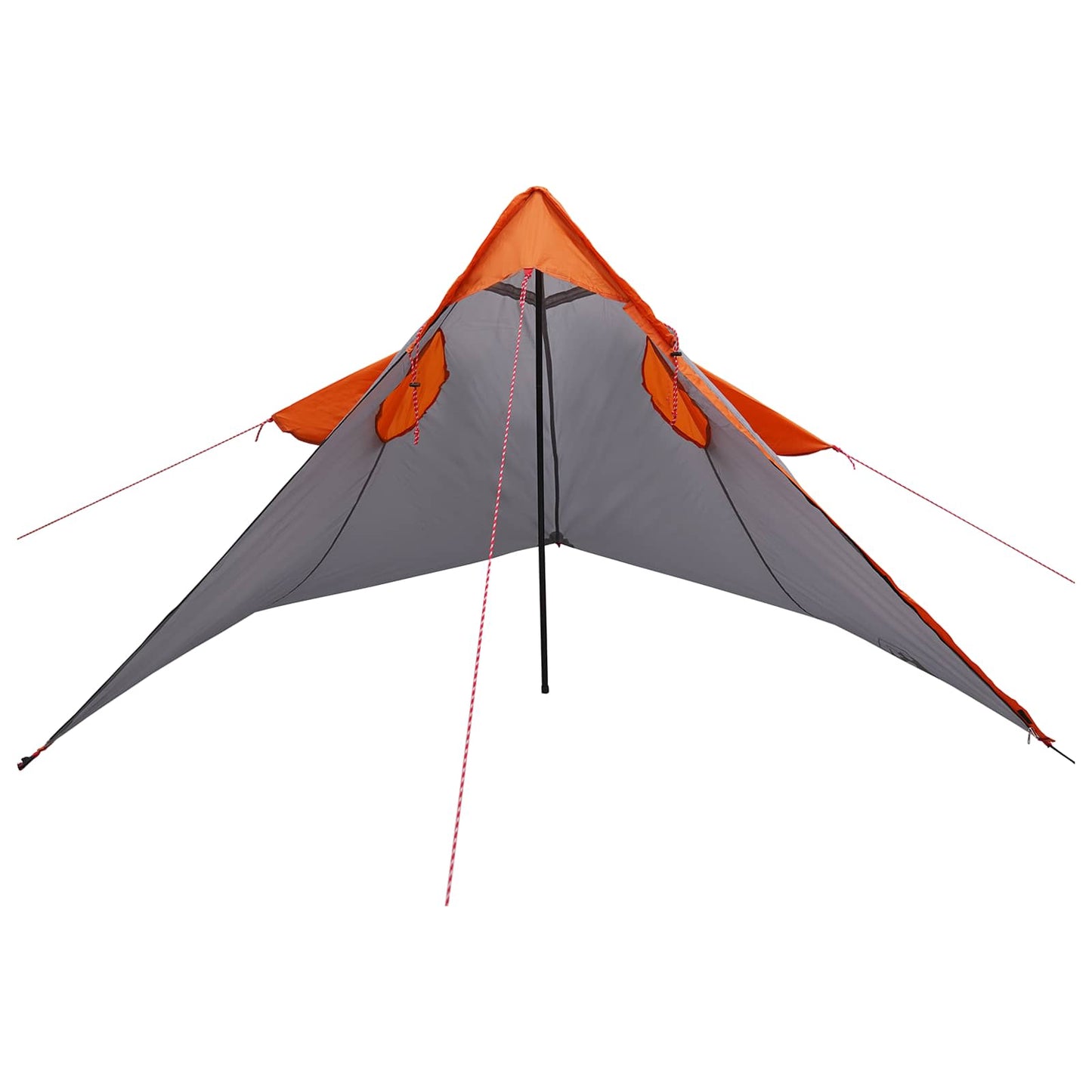 vidaXL 2-in-1 Rain Poncho with Hood Grey and Orange 262 x 126 x 130 cm