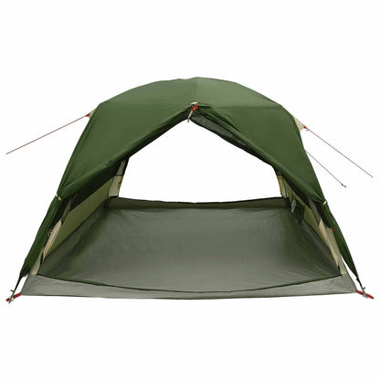 vidaXL Backpacking Tent Green 2-Person 185T Polyester with PU Coating
