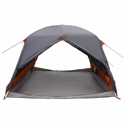 vidaXL Backpacking Tent Grey and Orange 2-Person