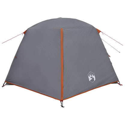 vidaXL Backpacking Tent Grey and Orange 2-Person