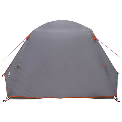 vidaXL Backpacking Tent Grey and Orange 2-Person
