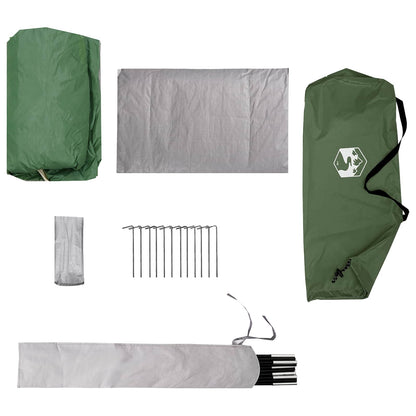 vidaXL Backpacking Tent Green 4-Person 185T Polyester with PU Coating