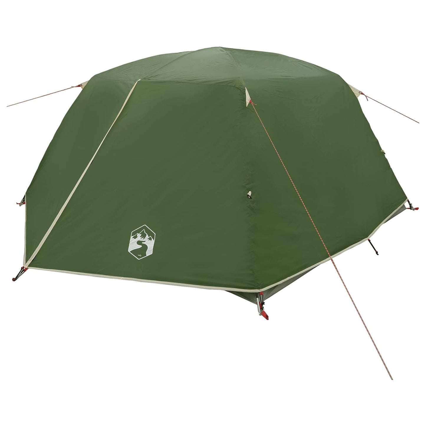 vidaXL Backpacking Tent Green 4-Person 185T Polyester with PU Coating