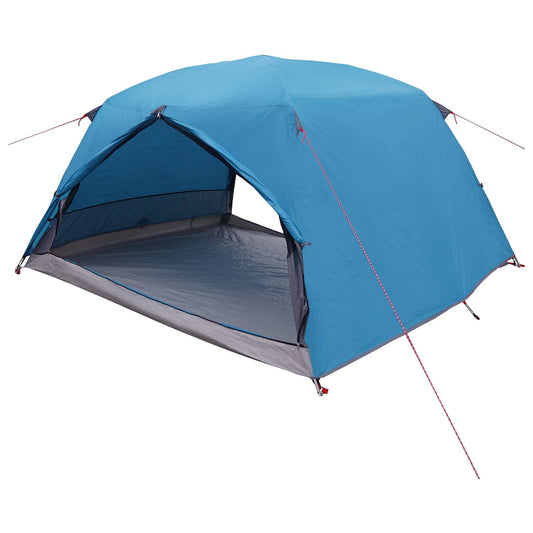 vidaXL Backpacking Tent Blue 4-Person 185T Polyester with PU Coating