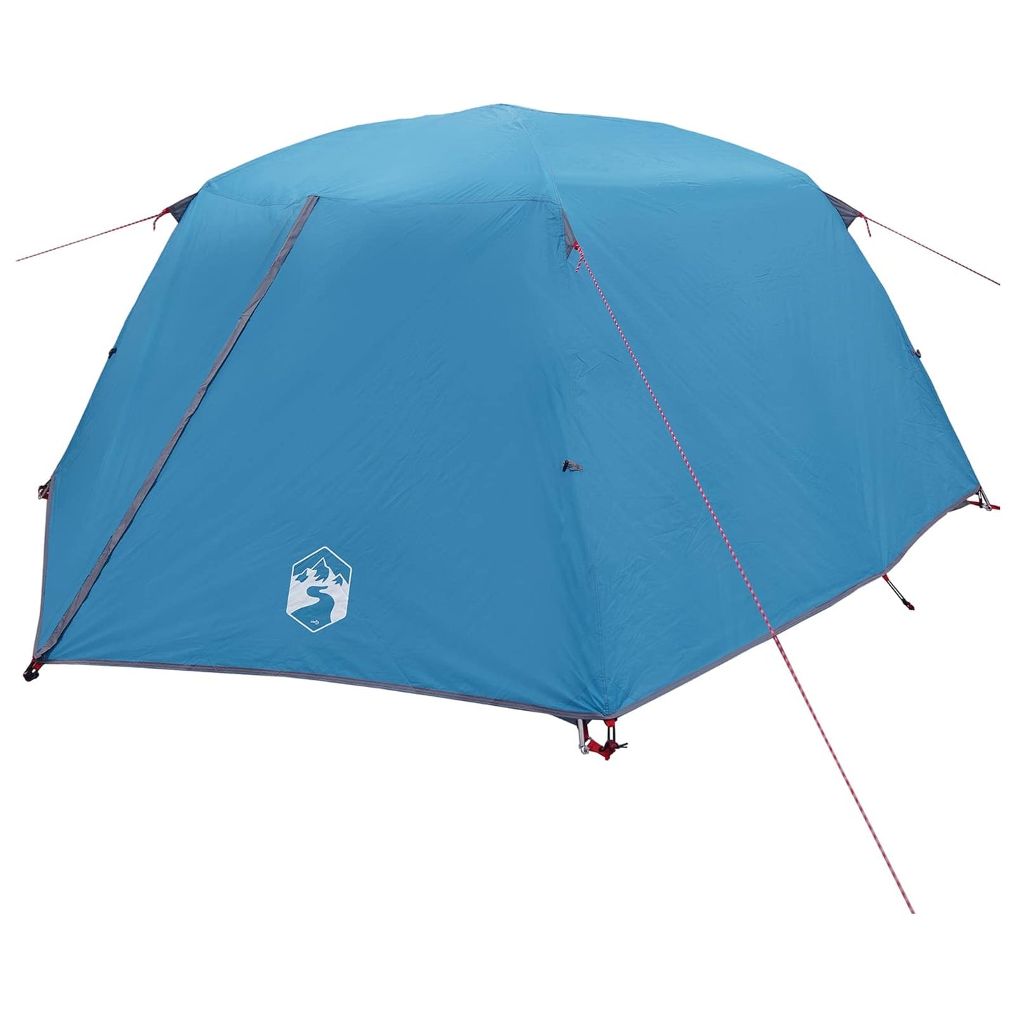 vidaXL Backpacking Tent Blue 4-Person 185T Polyester with PU Coating