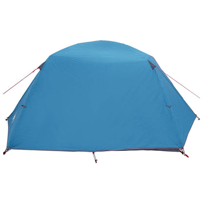 vidaXL Backpacking Tent Blue 4-Person 185T Polyester with PU Coating