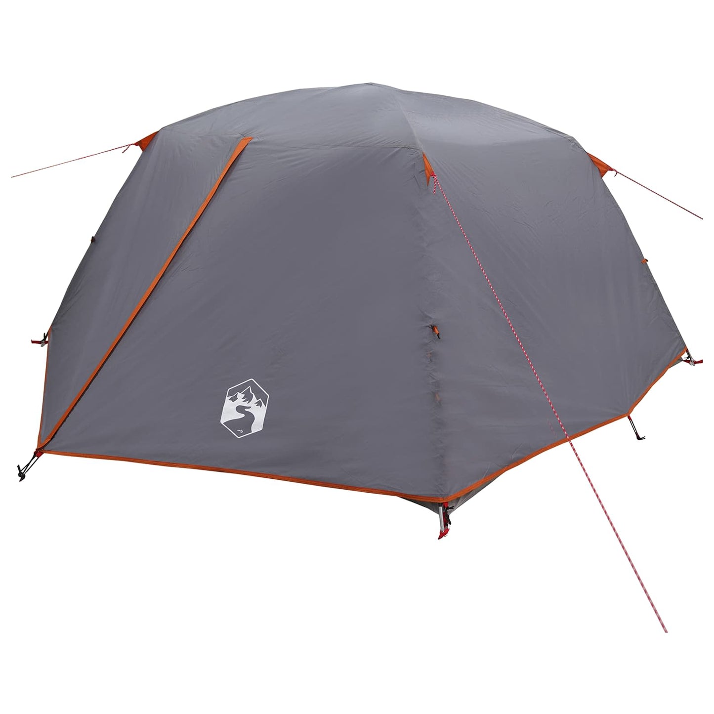 vidaXL Backpacking Tent Grey and Orange 4-Person