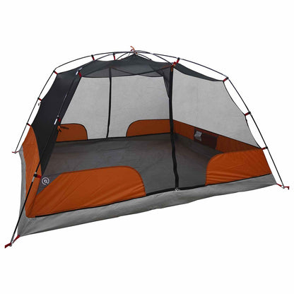 vidaXL Backpacking Tent Grey and Orange 4-Person