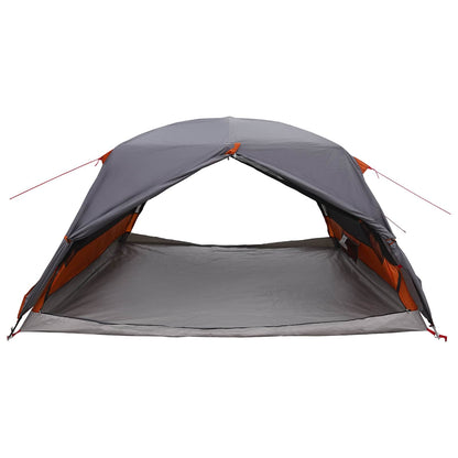 vidaXL Backpacking Tent Grey and Orange 4-Person