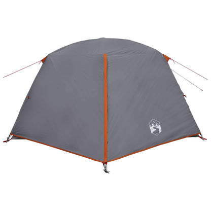 vidaXL Backpacking Tent Grey and Orange 4-Person