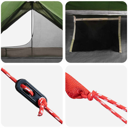 vidaXL Backpacking Tent Green 222 x 85 x 125 cm