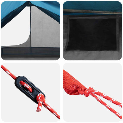 vidaXL Backpacking Tent Blue 222 x 85 x 125 cm