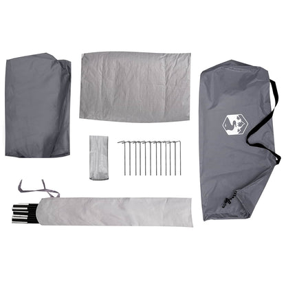 vidaXL Backpacking Tent Grey and Orange 222 x 85 x 125 cm