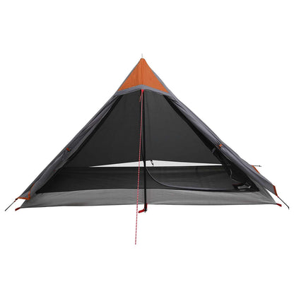 vidaXL Backpacking Tent Grey and Orange 222 x 85 x 125 cm