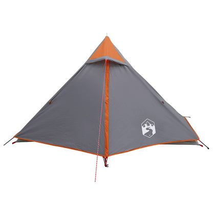 vidaXL Backpacking Tent Grey and Orange 222 x 85 x 125 cm