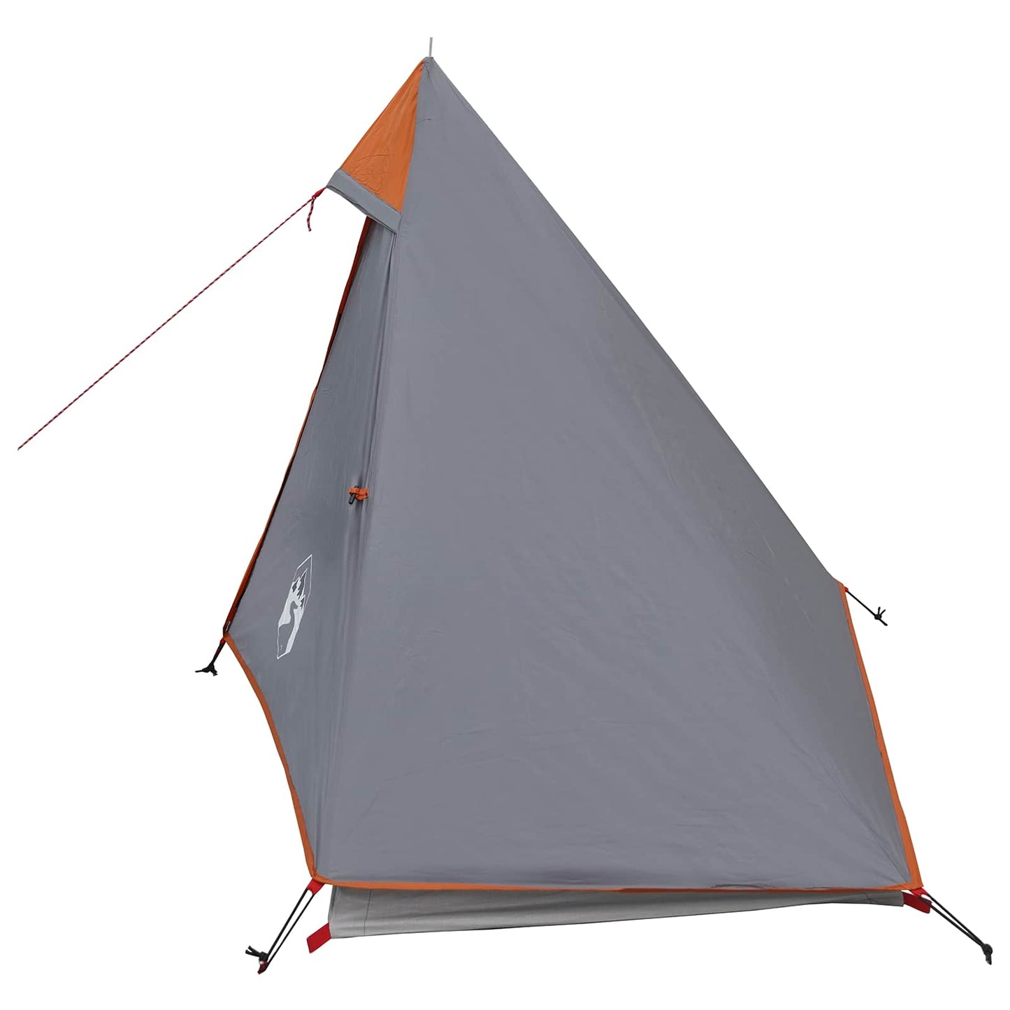 vidaXL Backpacking Tent Grey and Orange 222 x 85 x 125 cm