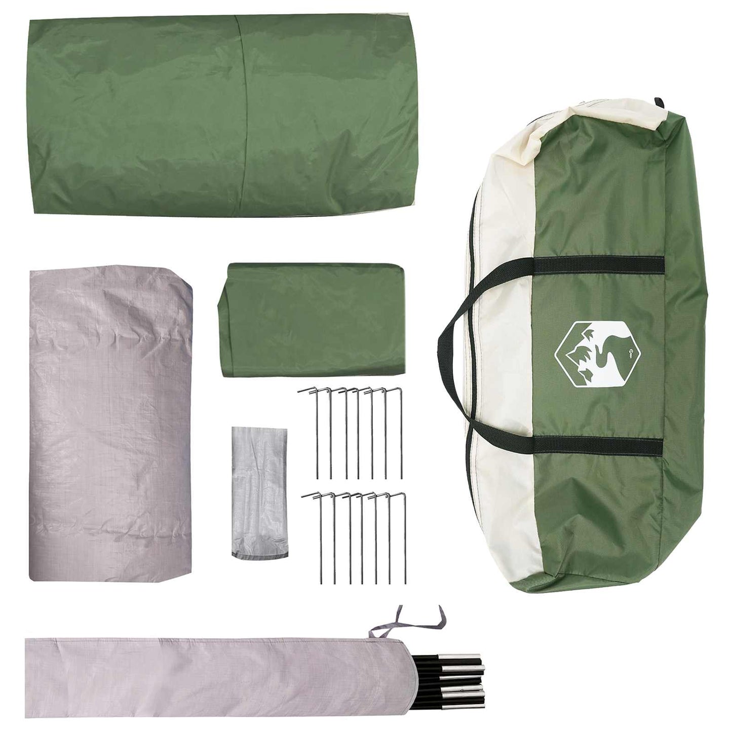 vidaXL Tunnel Tent Green 275 x 240 x 200 cm