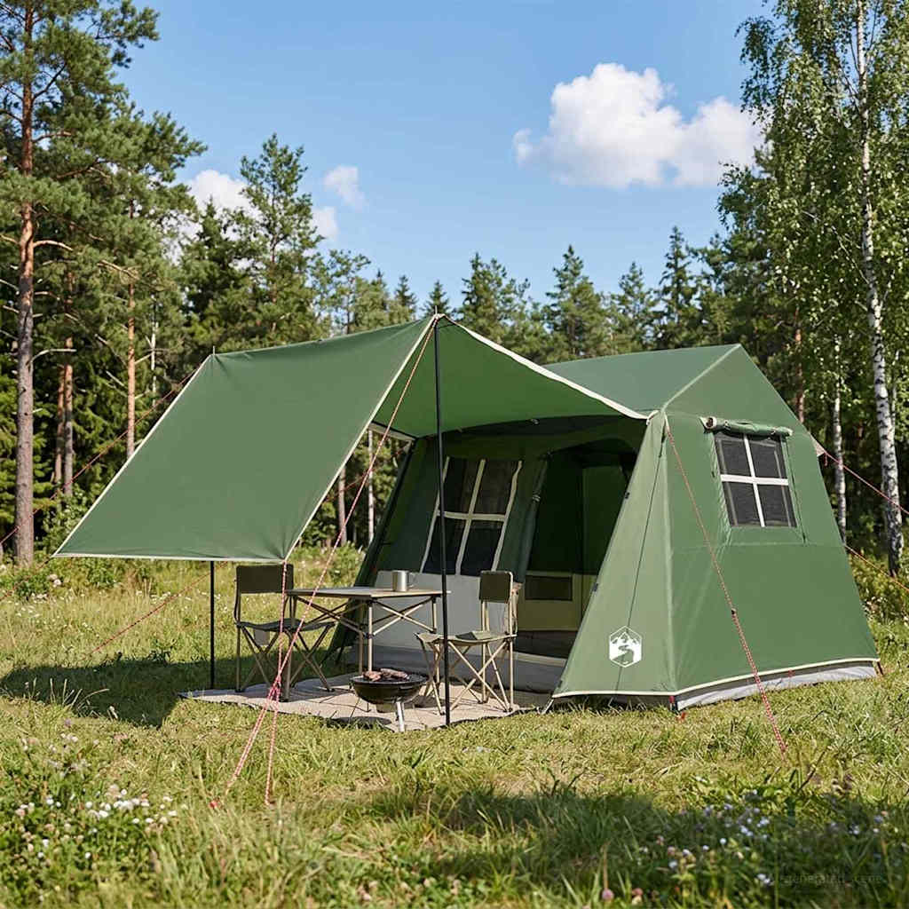 vidaXL Tunnel Tent Green 275 x 240 x 200 cm