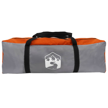 vidaXL Tunnel Tent Grey and Orange 275 x 240 x 200 cm