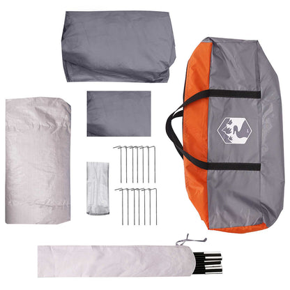 vidaXL Tunnel Tent Grey and Orange 275 x 240 x 200 cm