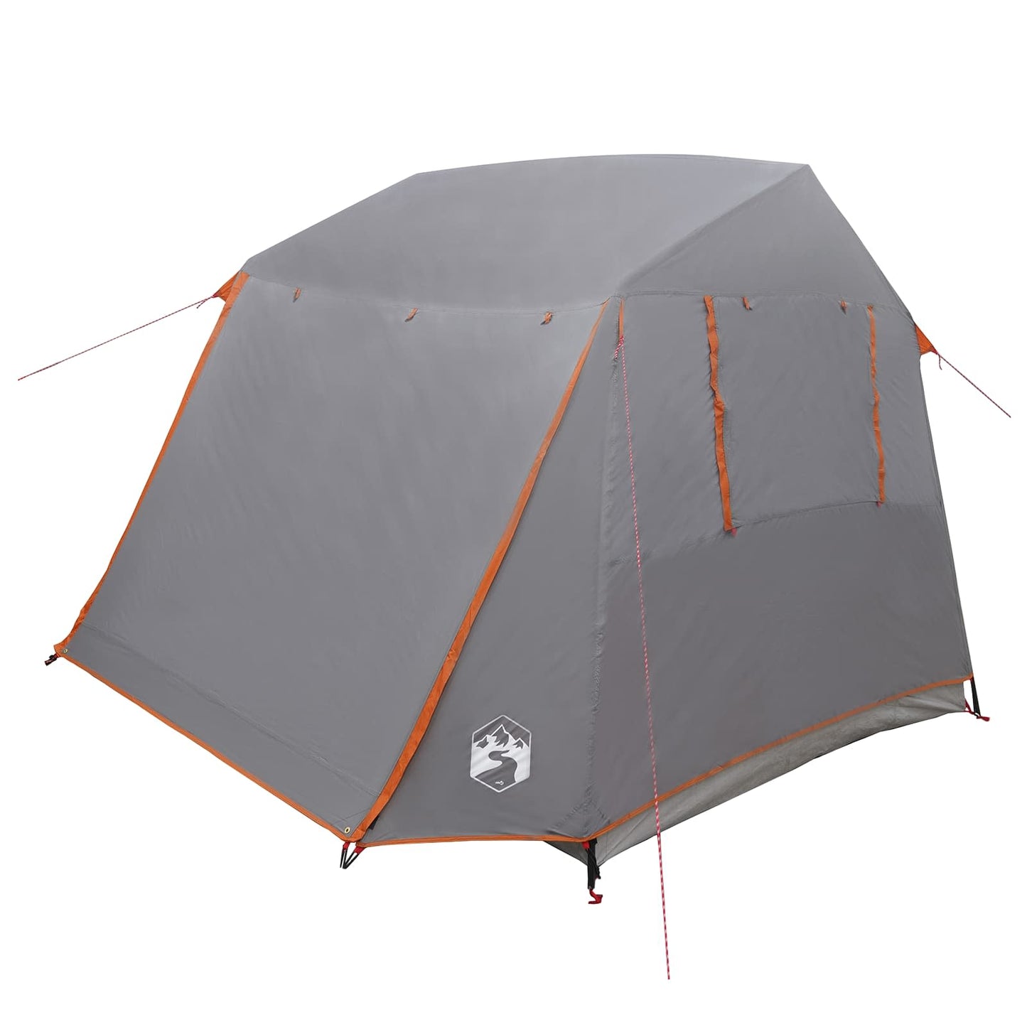 vidaXL Tunnel Tent Grey and Orange 275 x 240 x 200 cm