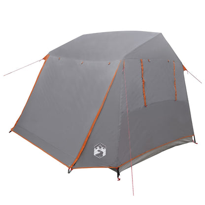 vidaXL Tunnel Tent Grey and Orange 275 x 240 x 200 cm