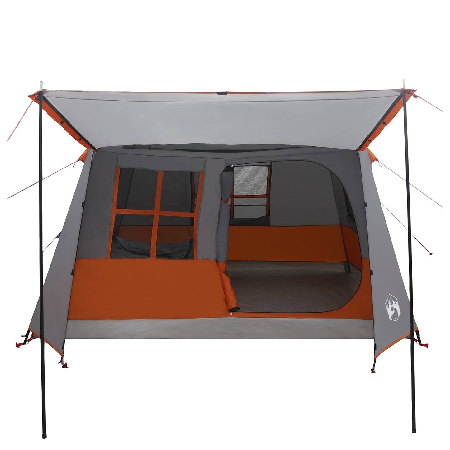 vidaXL Tunnel Tent Grey and Orange 275 x 240 x 200 cm