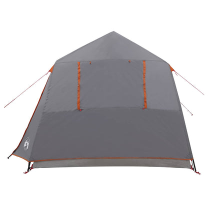 vidaXL Tunnel Tent Grey and Orange 275 x 240 x 200 cm