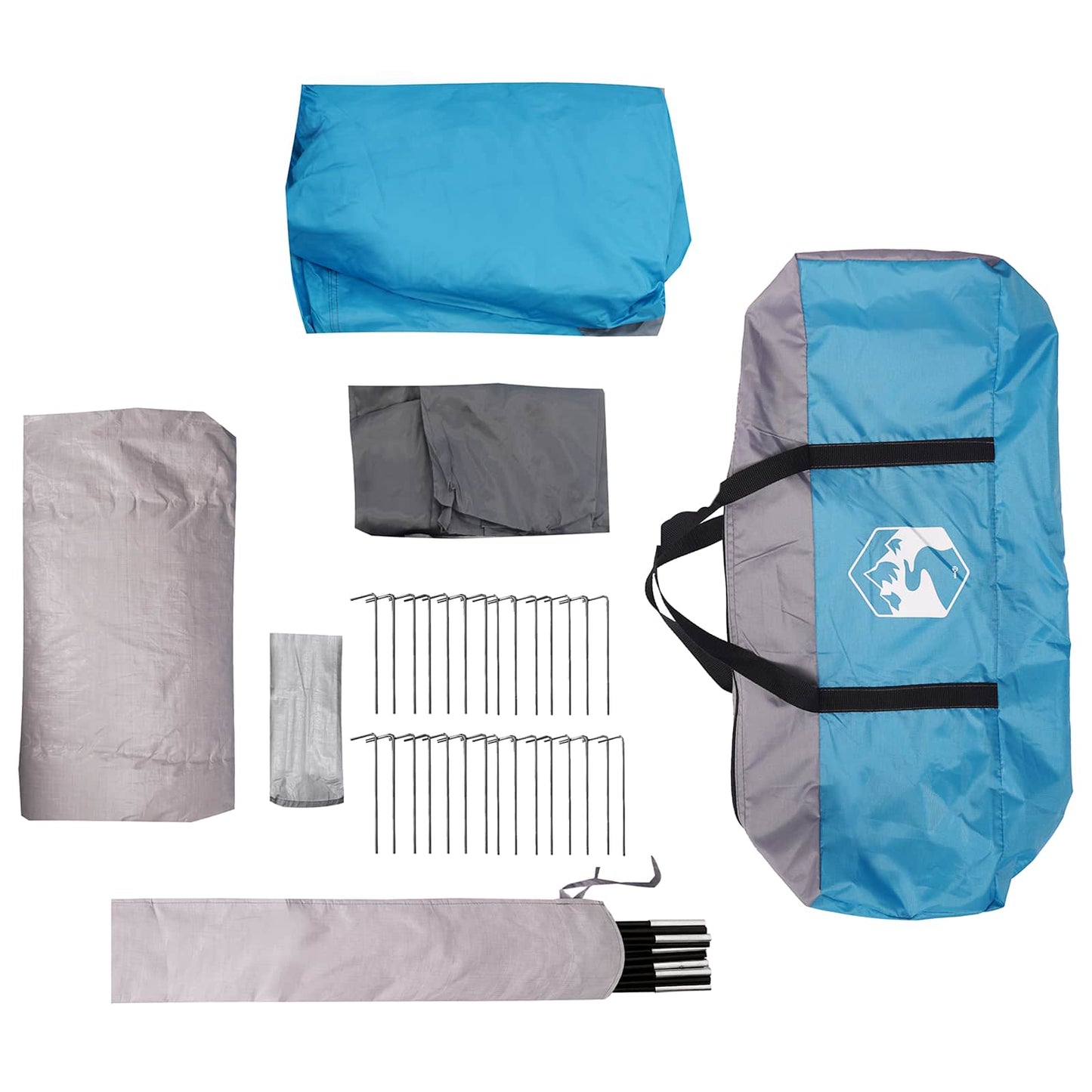 vidaXL Tunnel Tent Blue 400 x 278 x 182 cm