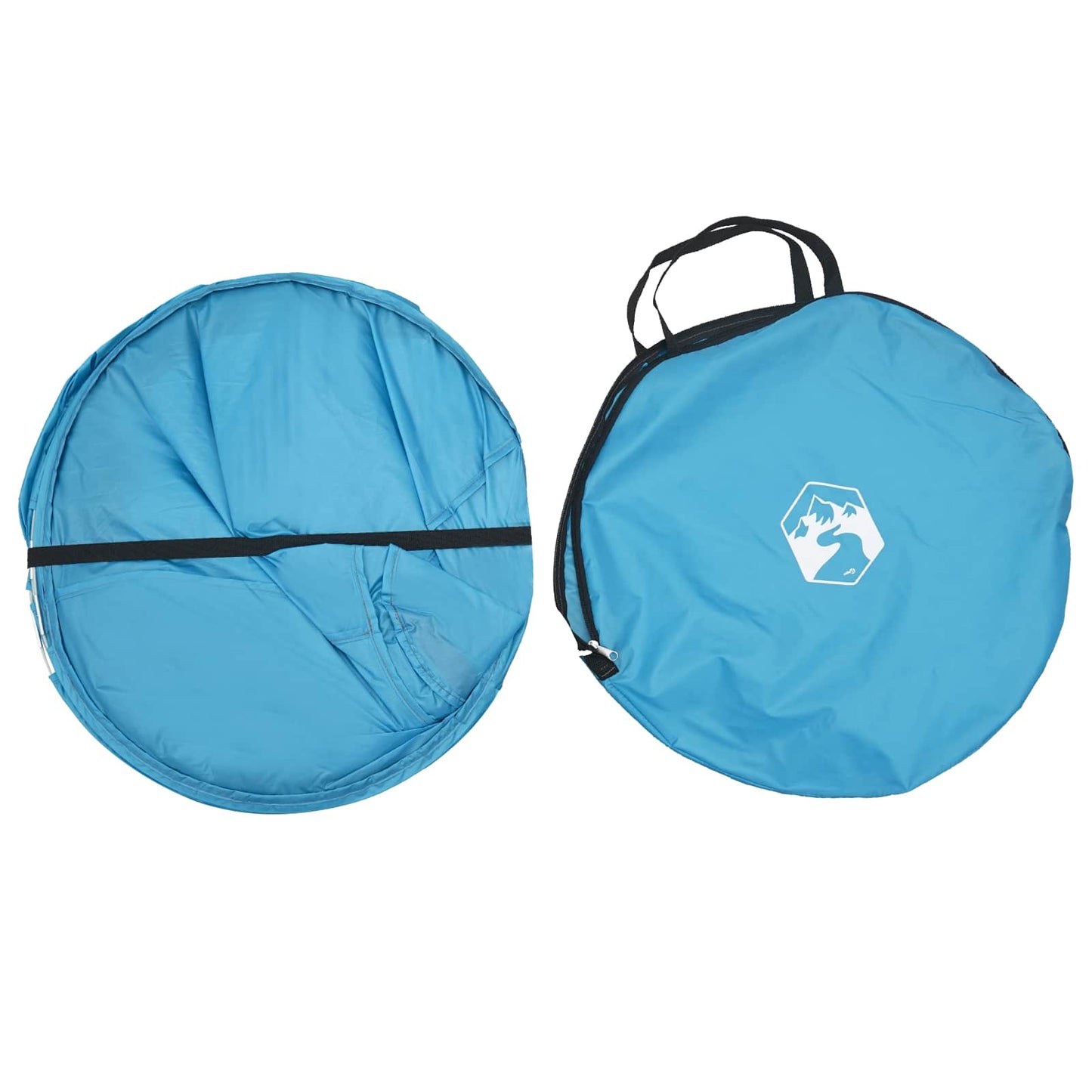 vidaXL Pop-up Toilet Tent with Hanging Rope Blue 97 x 126 cm