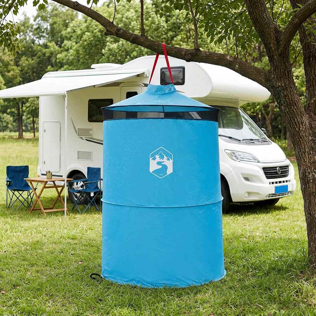 vidaXL Pop-up Toilet Tent with Hanging Rope Blue 97 x 126 cm