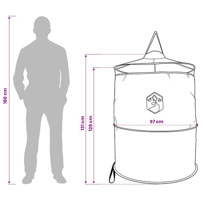 vidaXL Pop-up Toilet Tent with Hanging Rope Blue 97 x 126 cm