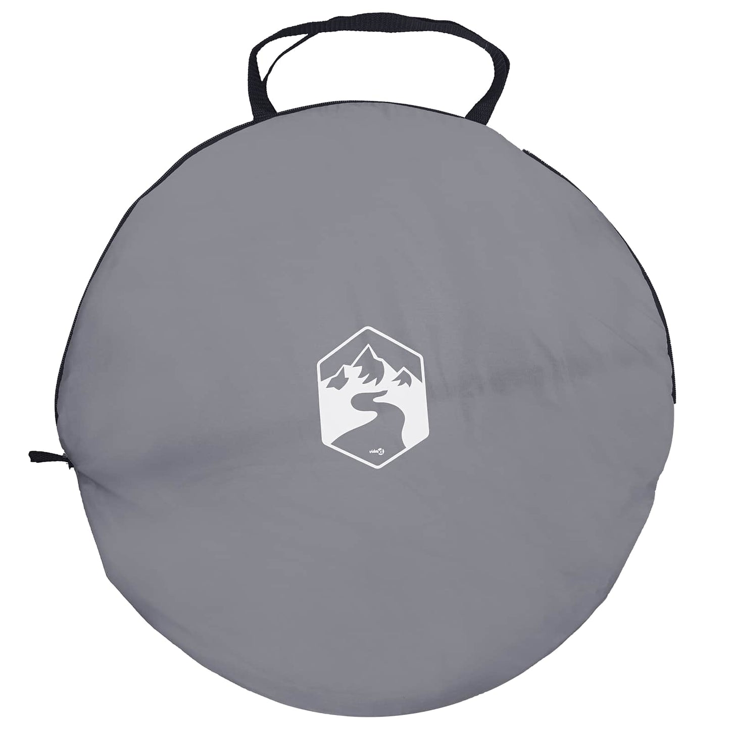 vidaXL Pop-up Toilet Tent with Hanging Rope Grey and Orange