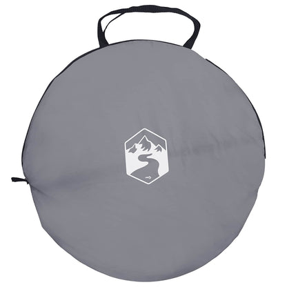 vidaXL Pop-up Toilet Tent with Hanging Rope Grey and Orange