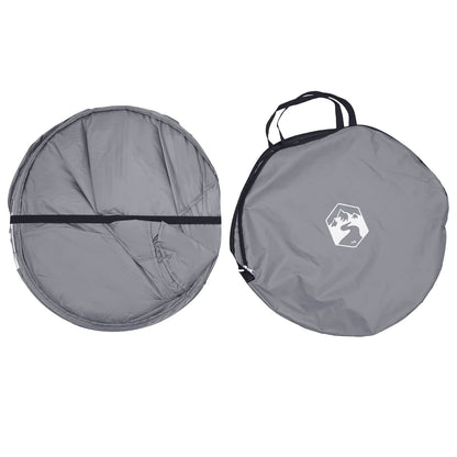 vidaXL Pop-up Toilet Tent with Hanging Rope Grey and Orange