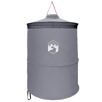 vidaXL Pop-up Toilet Tent with Hanging Rope Grey and Orange