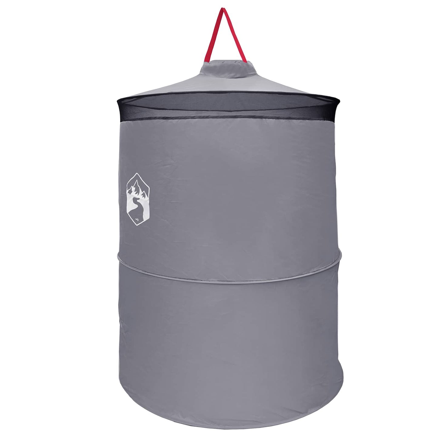 vidaXL Pop-up Toilet Tent with Hanging Rope Grey and Orange