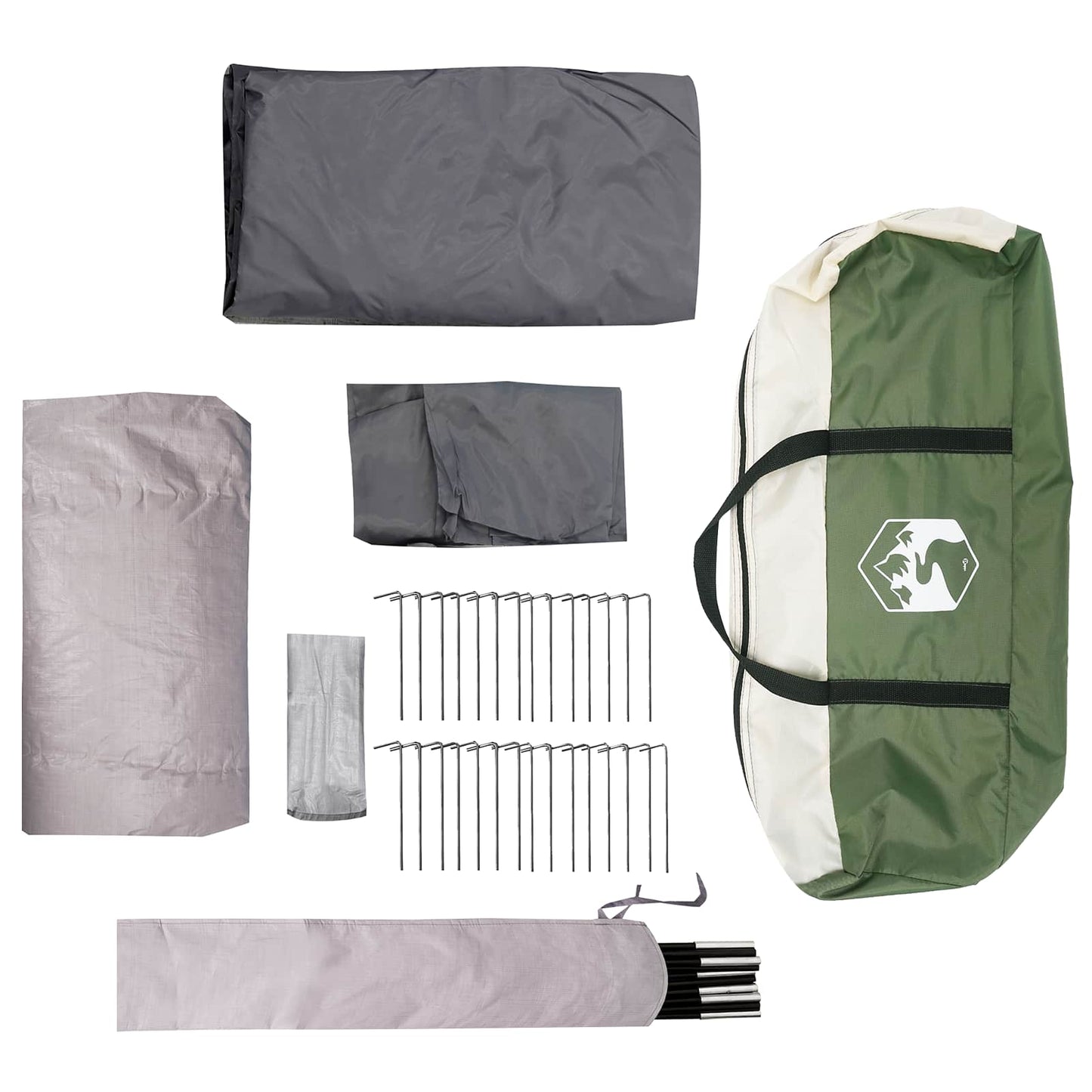 vidaXL Tunnel Tent Green 560 x 395 x 212 cm