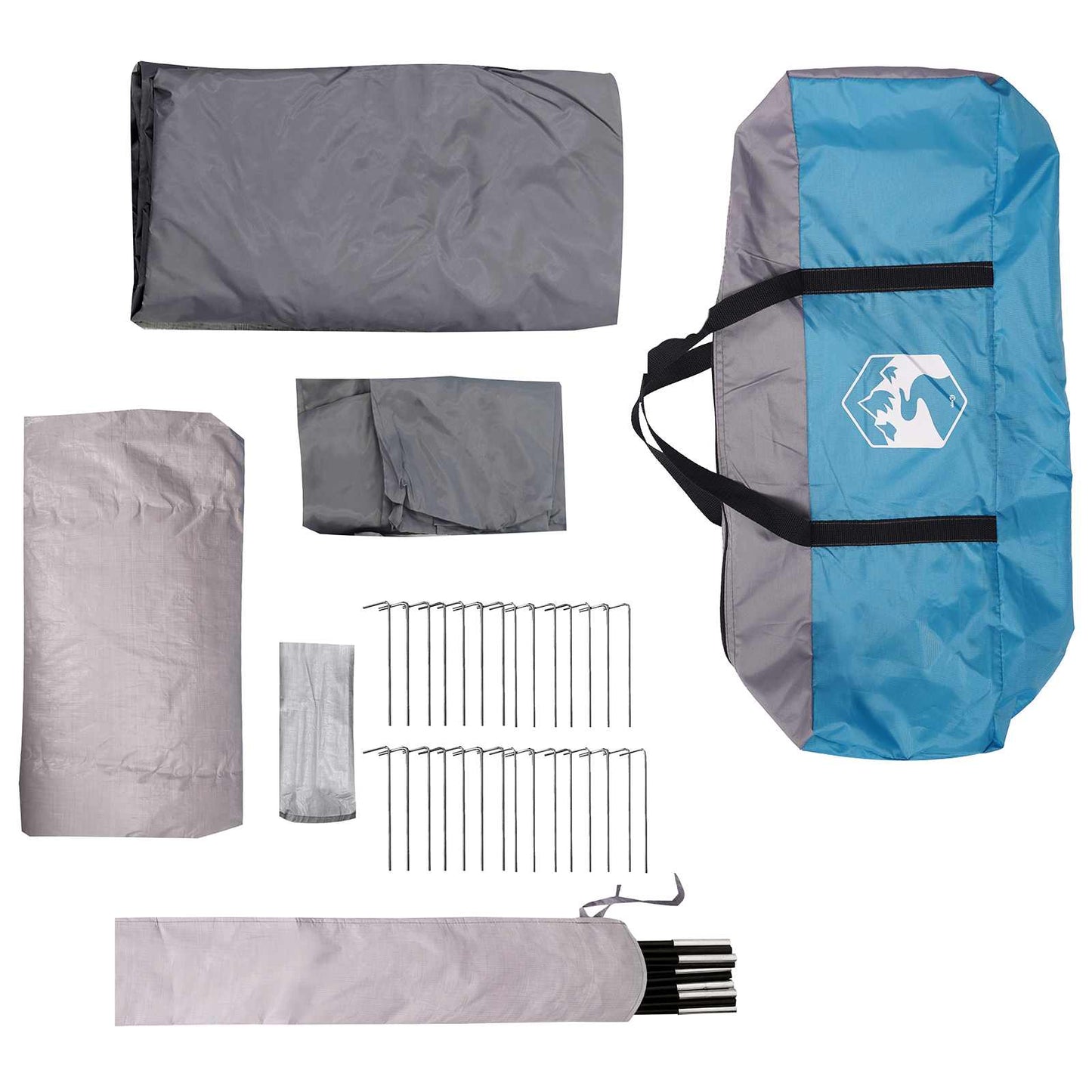 vidaXL Tunnel Tent Blue 560 x 395 x 212 cm